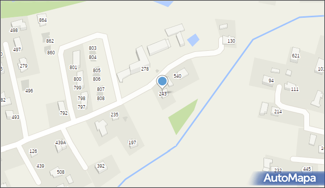 Tomaszkowice, Tomaszkowice, 243, mapa Tomaszkowice