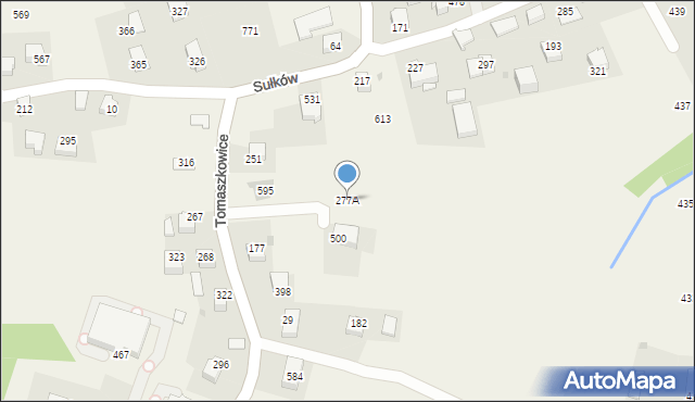 Tomaszkowice, Tomaszkowice, 277A, mapa Tomaszkowice