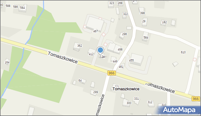 Tomaszkowice, Tomaszkowice, 286, mapa Tomaszkowice