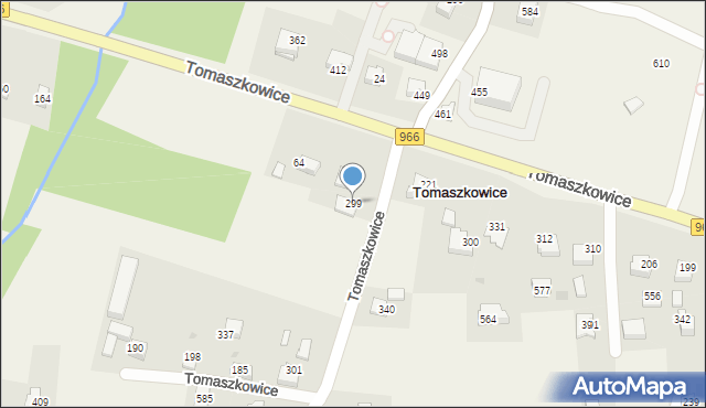 Tomaszkowice, Tomaszkowice, 299, mapa Tomaszkowice