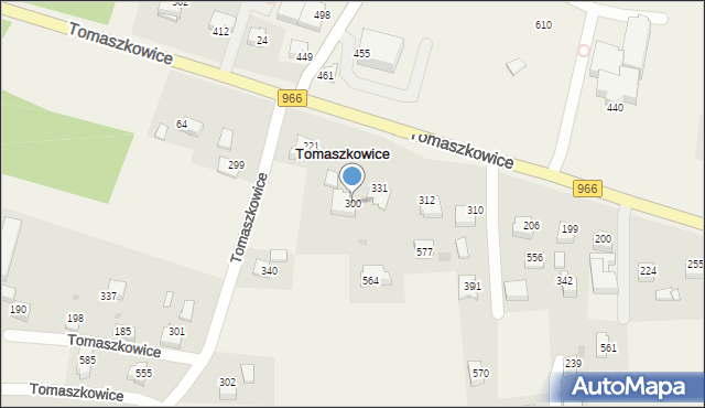 Tomaszkowice, Tomaszkowice, 300, mapa Tomaszkowice
