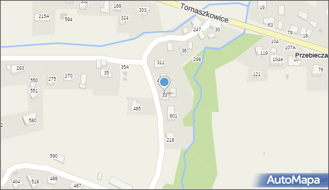 Tomaszkowice, Tomaszkowice, 33, mapa Tomaszkowice