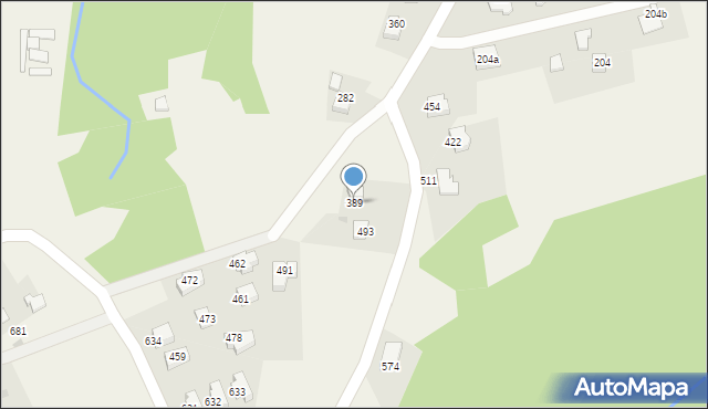 Tomaszkowice, Tomaszkowice, 389, mapa Tomaszkowice