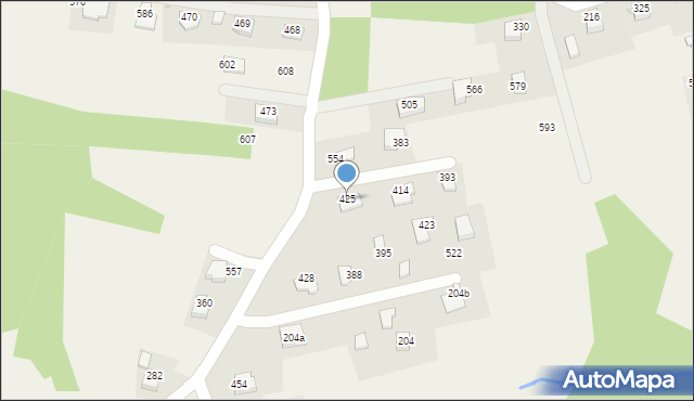 Tomaszkowice, Tomaszkowice, 425, mapa Tomaszkowice