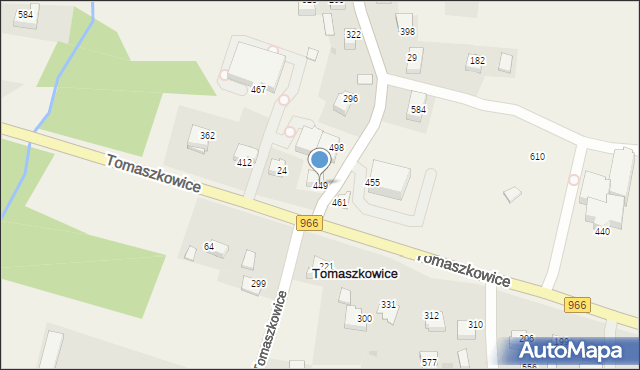 Tomaszkowice, Tomaszkowice, 449, mapa Tomaszkowice