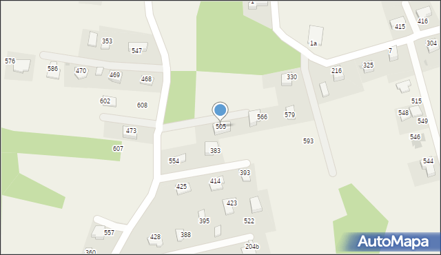 Tomaszkowice, Tomaszkowice, 505, mapa Tomaszkowice