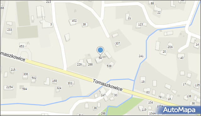 Tomaszkowice, Tomaszkowice, 54, mapa Tomaszkowice