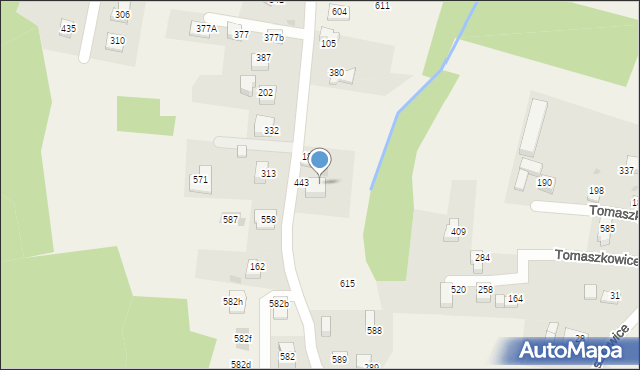 Tomaszkowice, Tomaszkowice, 560, mapa Tomaszkowice
