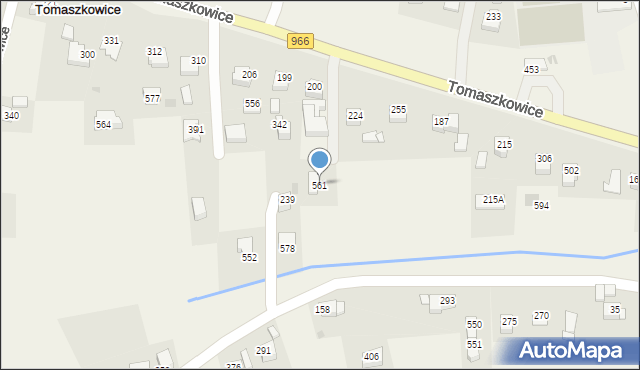 Tomaszkowice, Tomaszkowice, 561, mapa Tomaszkowice