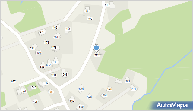 Tomaszkowice, Tomaszkowice, 574, mapa Tomaszkowice