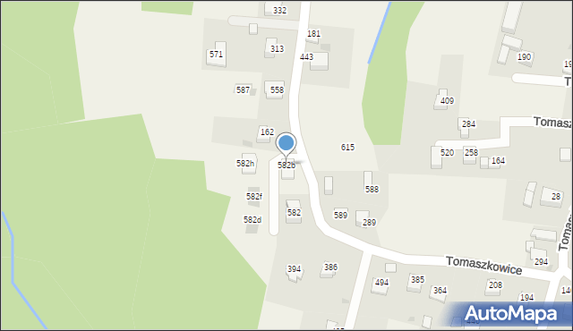 Tomaszkowice, Tomaszkowice, 582b, mapa Tomaszkowice