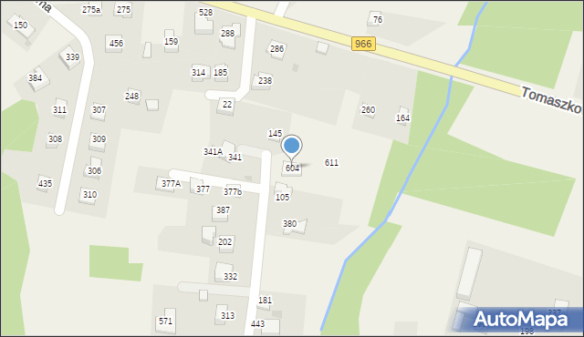 Tomaszkowice, Tomaszkowice, 604, mapa Tomaszkowice