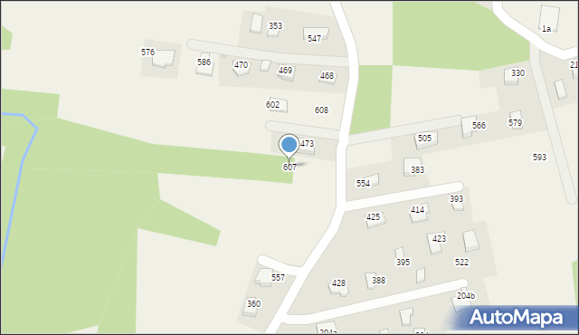 Tomaszkowice, Tomaszkowice, 607, mapa Tomaszkowice