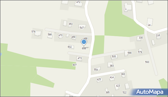 Tomaszkowice, Tomaszkowice, 608, mapa Tomaszkowice