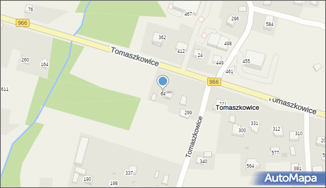 Tomaszkowice, Tomaszkowice, 64, mapa Tomaszkowice