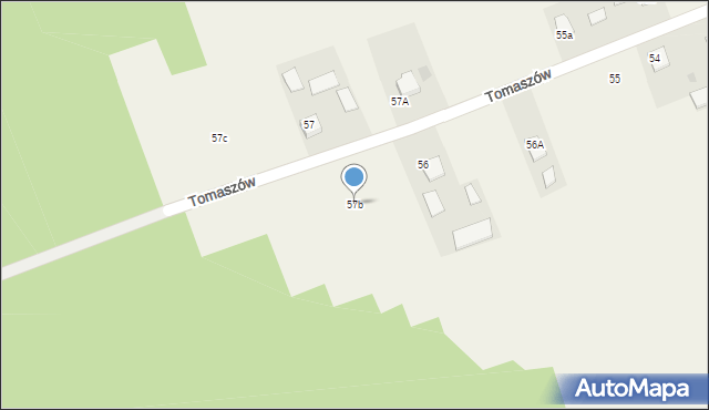 Tomaszów, Tomaszów, 57b, mapa Tomaszów