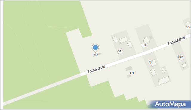 Tomaszów, Tomaszów, 57c, mapa Tomaszów