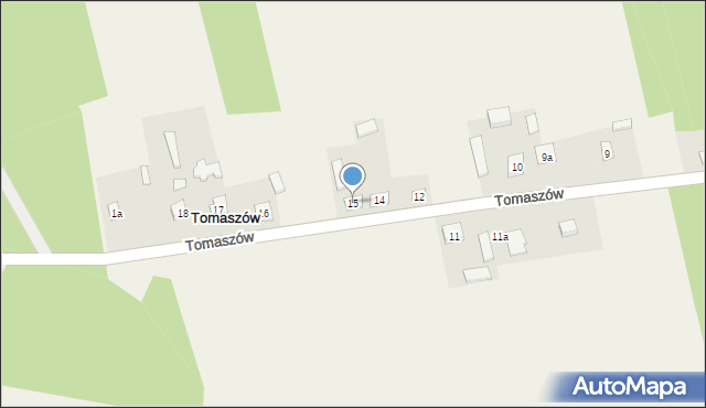 Tomaszów, Tomaszów, 15, mapa Tomaszów