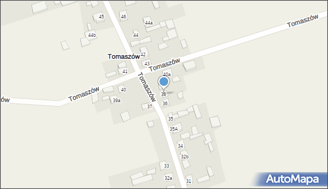 Tomaszów, Tomaszów, 38, mapa Tomaszów