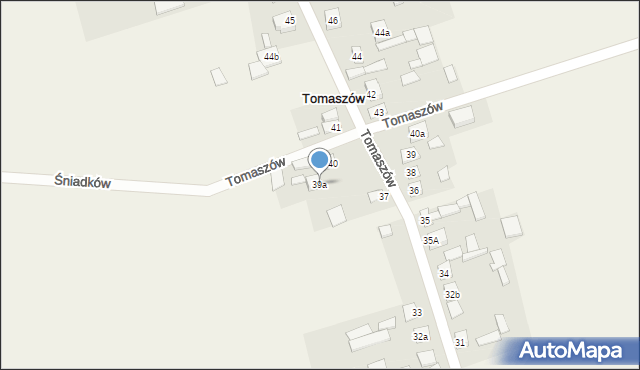 Tomaszów, Tomaszów, 39a, mapa Tomaszów