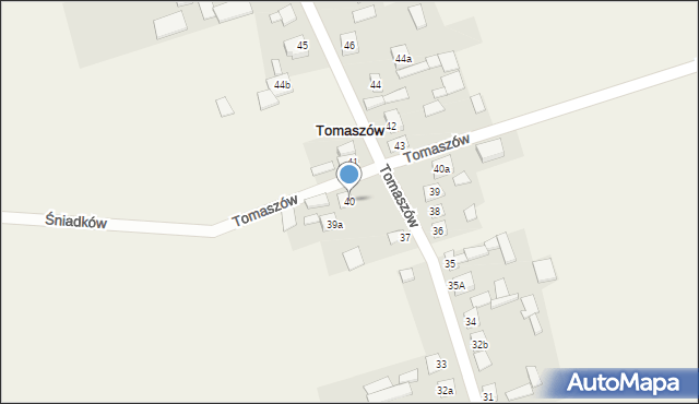Tomaszów, Tomaszów, 40, mapa Tomaszów