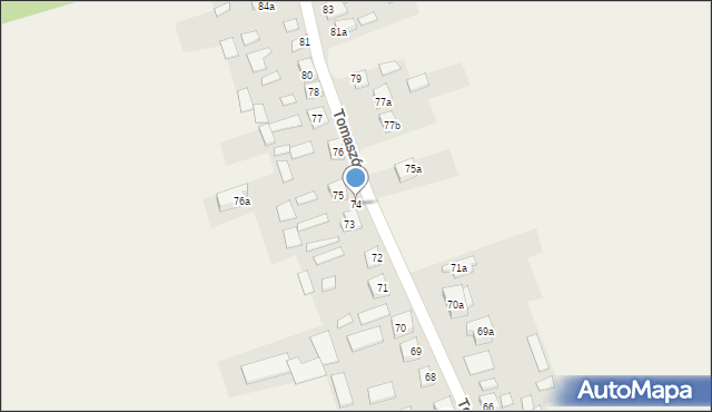 Tomaszów, Tomaszów, 74, mapa Tomaszów