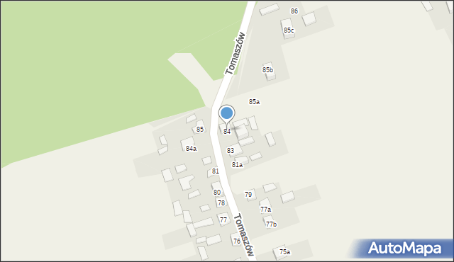Tomaszów, Tomaszów, 84b, mapa Tomaszów