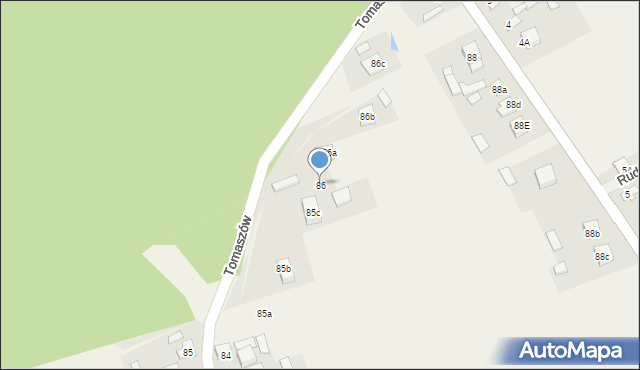 Tomaszów, Tomaszów, 86, mapa Tomaszów
