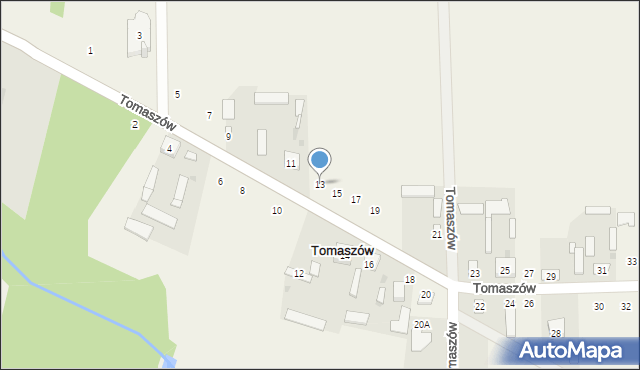 Tomaszów, Tomaszów, 13, mapa Tomaszów