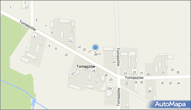 Tomaszów, Tomaszów, 19, mapa Tomaszów