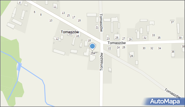 Tomaszów, Tomaszów, 20A, mapa Tomaszów