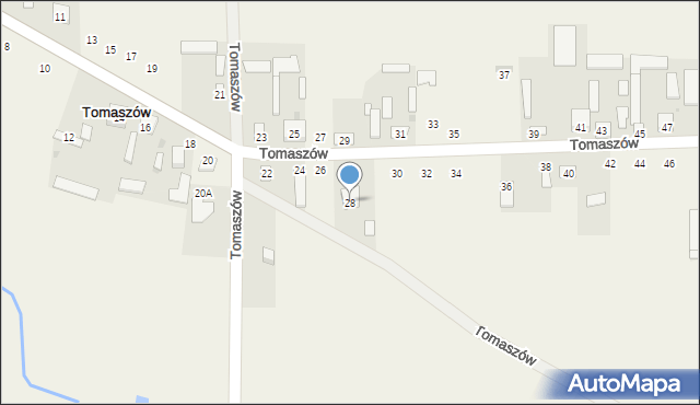 Tomaszów, Tomaszów, 28, mapa Tomaszów