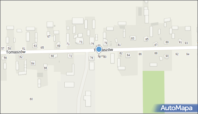 Tomaszów, Tomaszów, 78, mapa Tomaszów