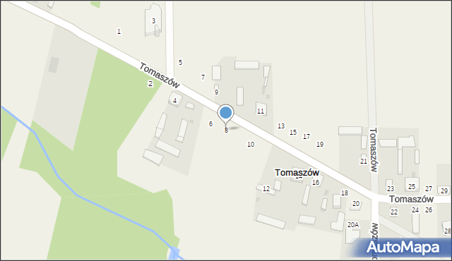 Tomaszów, Tomaszów, 8, mapa Tomaszów