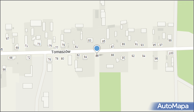 Tomaszów, Tomaszów, 86, mapa Tomaszów