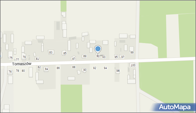 Tomaszów, Tomaszów, 91, mapa Tomaszów