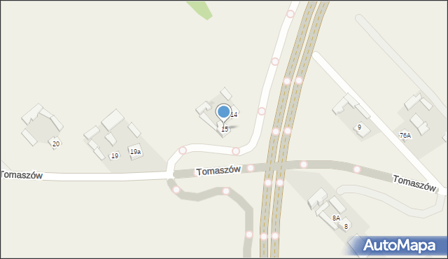 Tomaszów, Tomaszów, 15, mapa Tomaszów