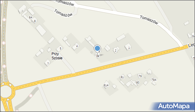 Tomaszów, Tomaszów, 3a, mapa Tomaszów