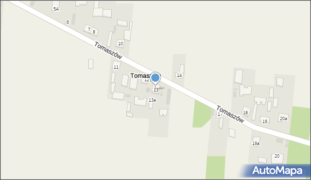 Tomaszów, Tomaszów, 13, mapa Tomaszów