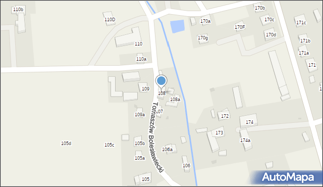 Tomaszów Bolesławiecki, Tomaszów Bolesławiecki, 108, mapa Tomaszów Bolesławiecki