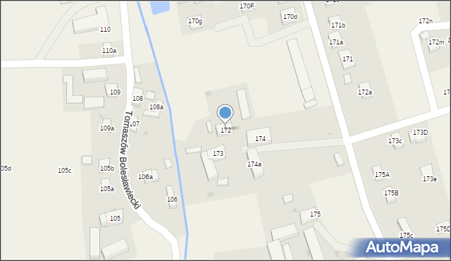 Tomaszów Bolesławiecki, Tomaszów Bolesławiecki, 172, mapa Tomaszów Bolesławiecki