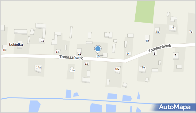 Tomaszówek, Tomaszówek, 10, mapa Tomaszówek