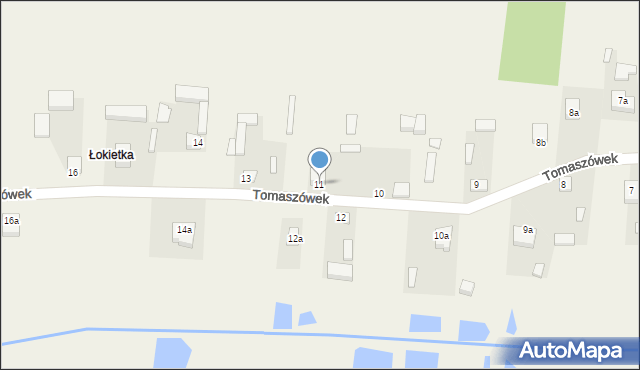 Tomaszówek, Tomaszówek, 11, mapa Tomaszówek