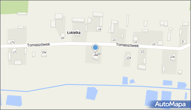 Tomaszówek, Tomaszówek, 14a, mapa Tomaszówek