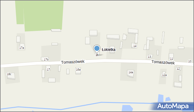 Tomaszówek, Tomaszówek, 16, mapa Tomaszówek