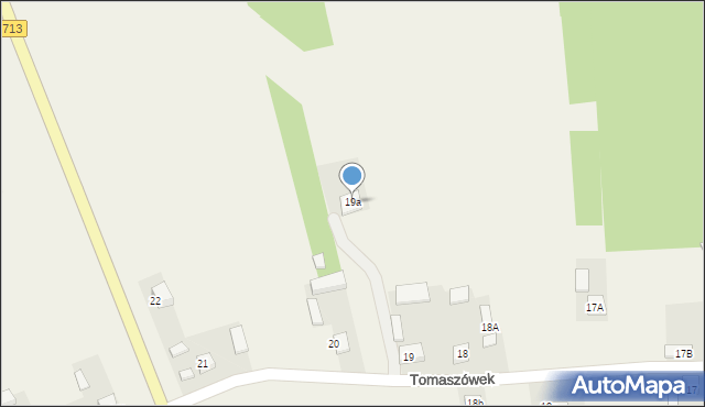 Tomaszówek, Tomaszówek, 19a, mapa Tomaszówek