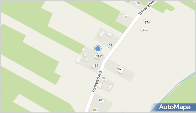 Tomaszówek, Tomaszówek, 38a, mapa Tomaszówek