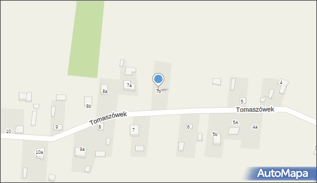 Tomaszówek, Tomaszówek, 7b, mapa Tomaszówek