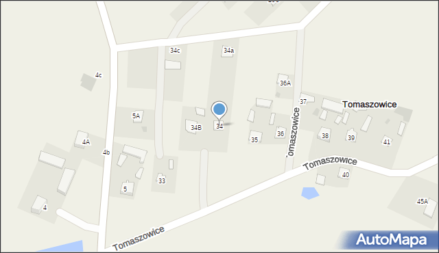Tomaszowice, Tomaszowice, 34, mapa Tomaszowice