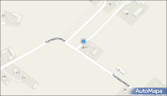 Tomaszowice, Tomaszowice, 56, mapa Tomaszowice